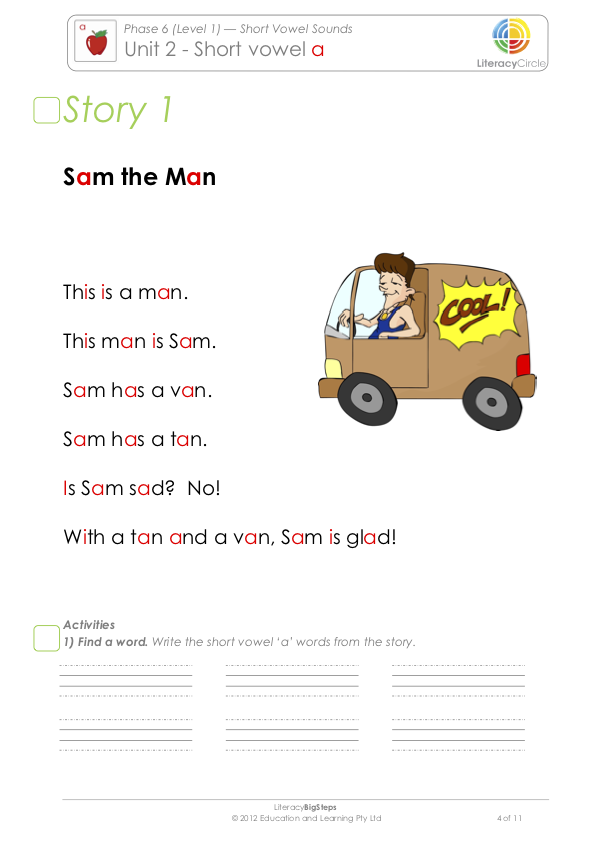 short vowel a story Phonetics - short vowel